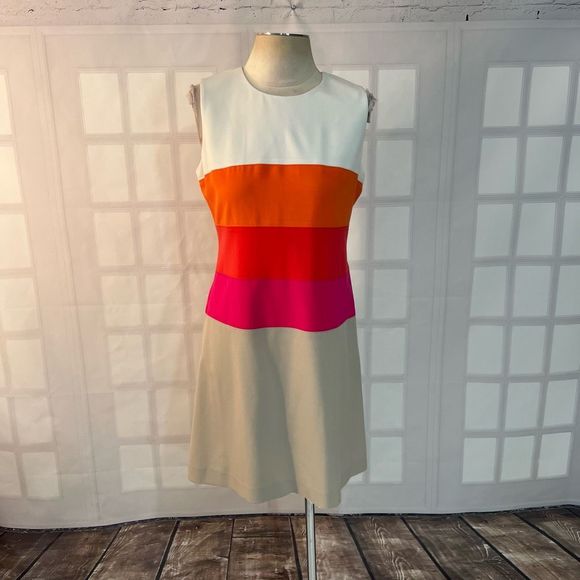 Calvin Klein Dresses & Skirts - Calvin Klein sleeveless colorblock summer sheath dress size 8